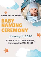 Naming ceremony Invitation