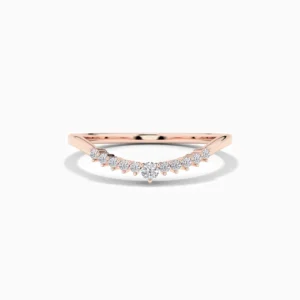 Moissanite Curved Diamond Wedding Band