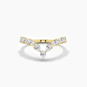 Pear Shape Moissanite Matching Wedding Band