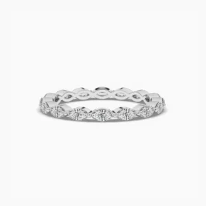 Sideways Marquise Diamond Eternity Wedding Band