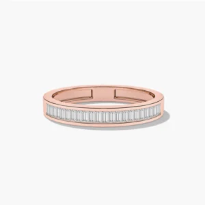 Vertical Baguette Wedding Band