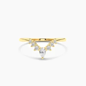 curved wedding bands