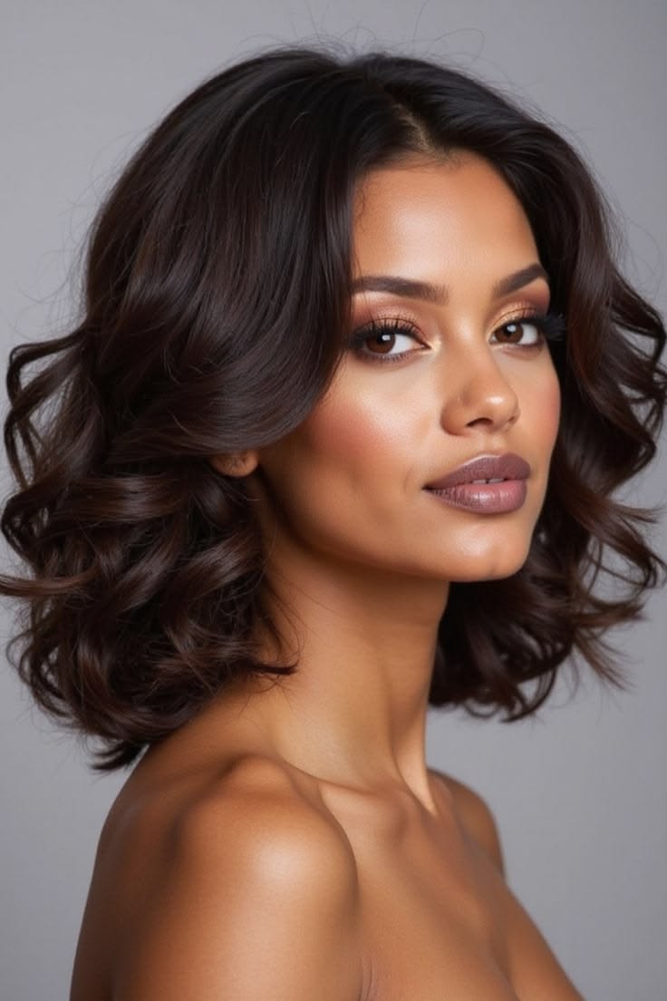 Glueless wave wig with realistic hairline finish