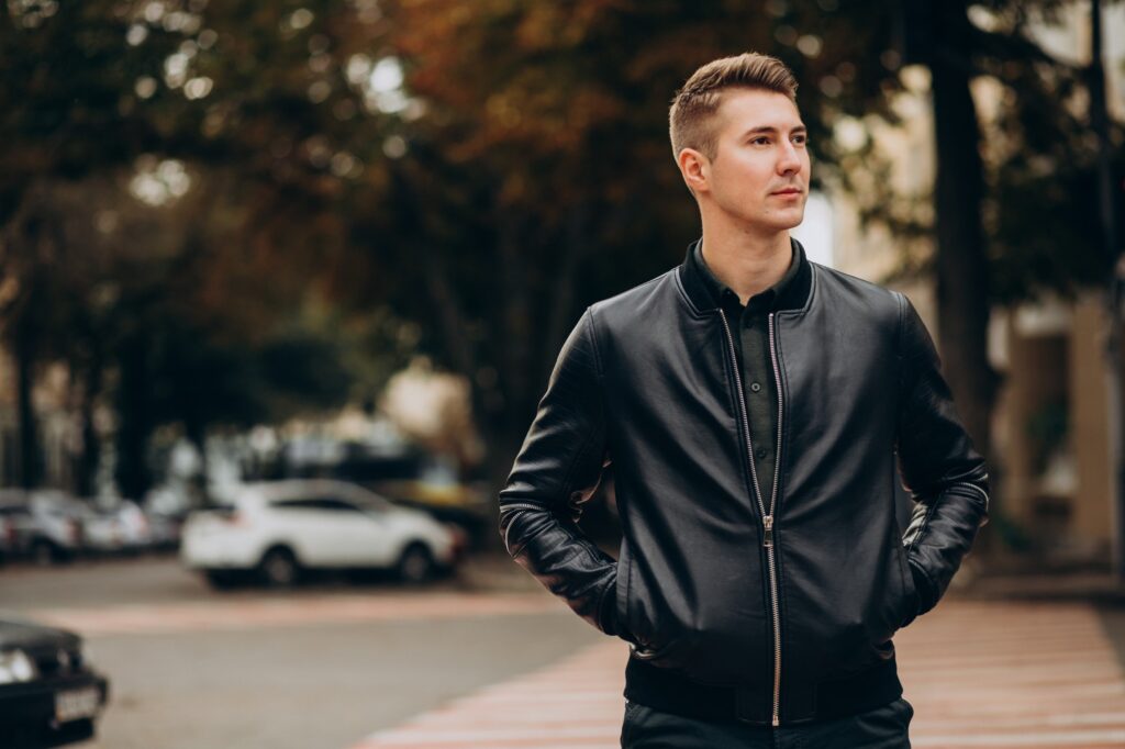 men leather jacket