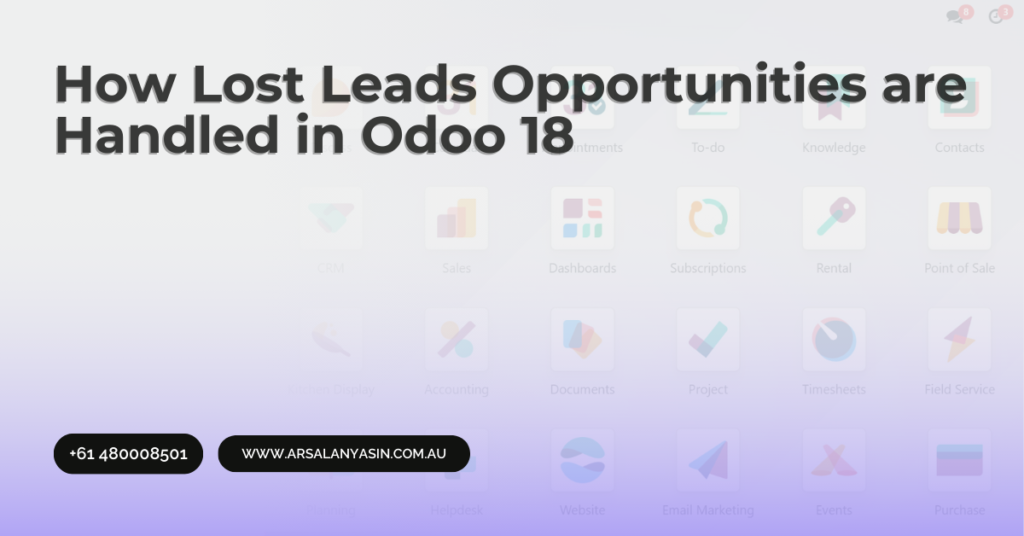 How Lost Leads Opportunities are Handled in Odoo 18