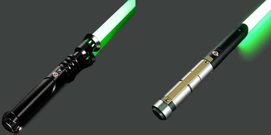 green double bladed lightsaber