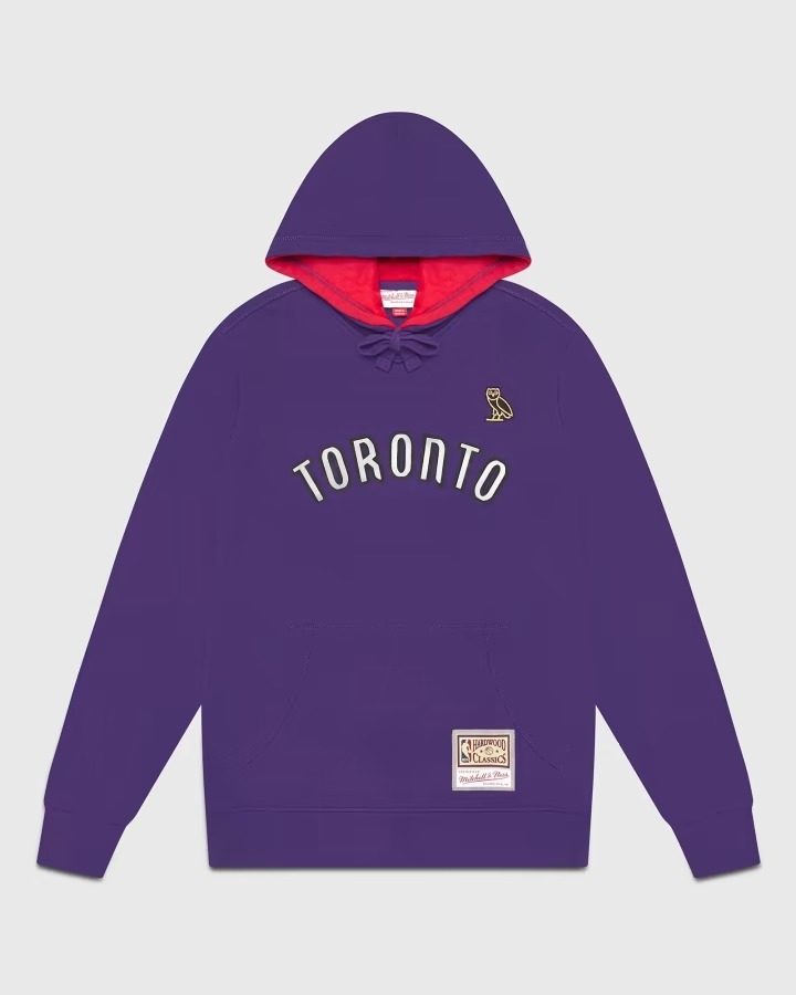 Ovo® x Mitchell and Ness 95 Raptors Hoodie-Purple