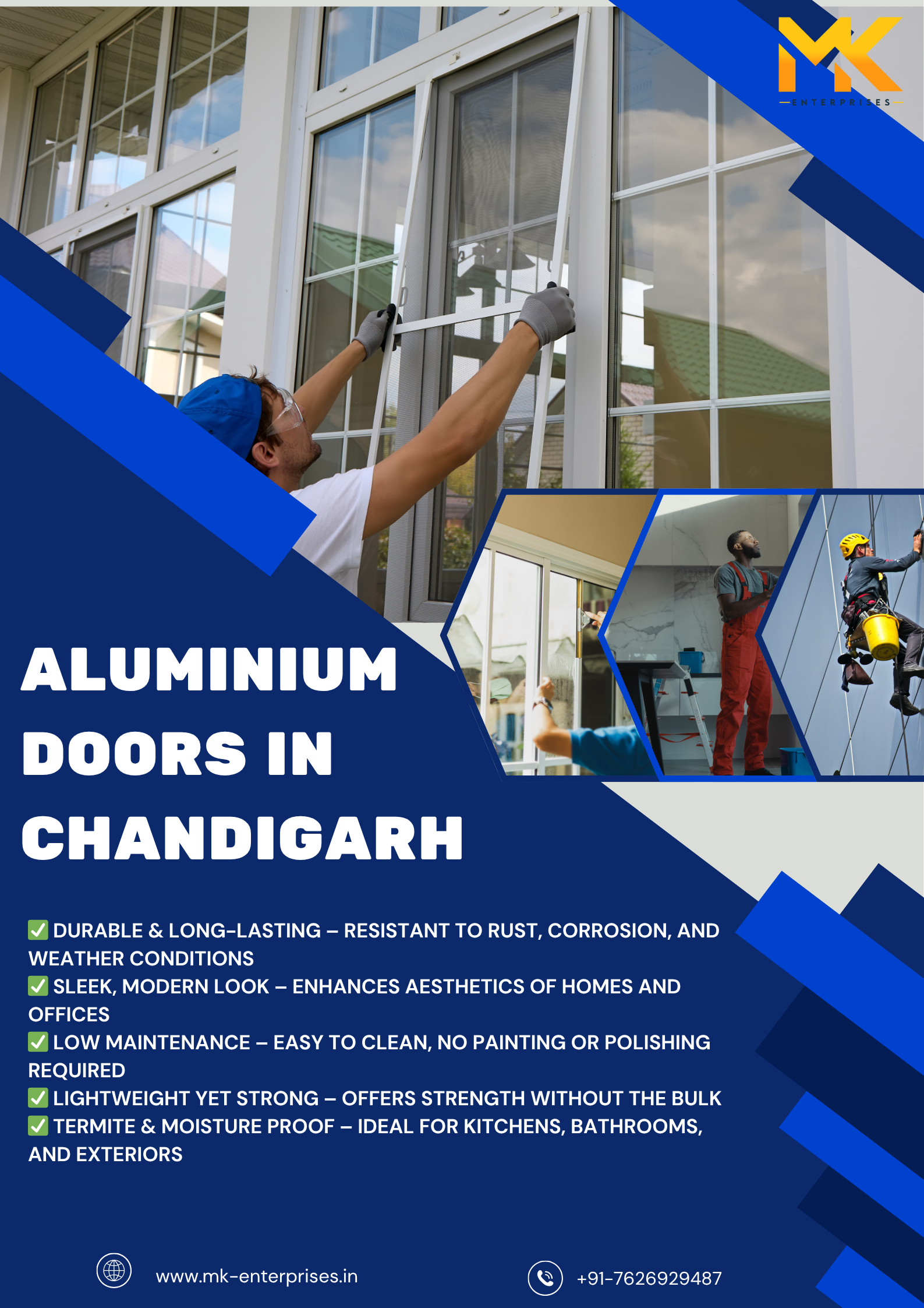 aluminium doors in chandigarh