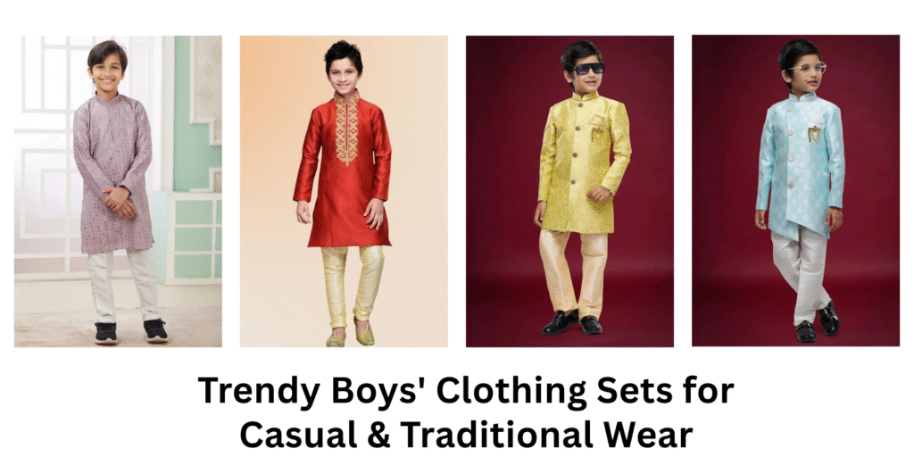 Trendy Boys’ Clothing Sets for Casual & Traditional Wear
