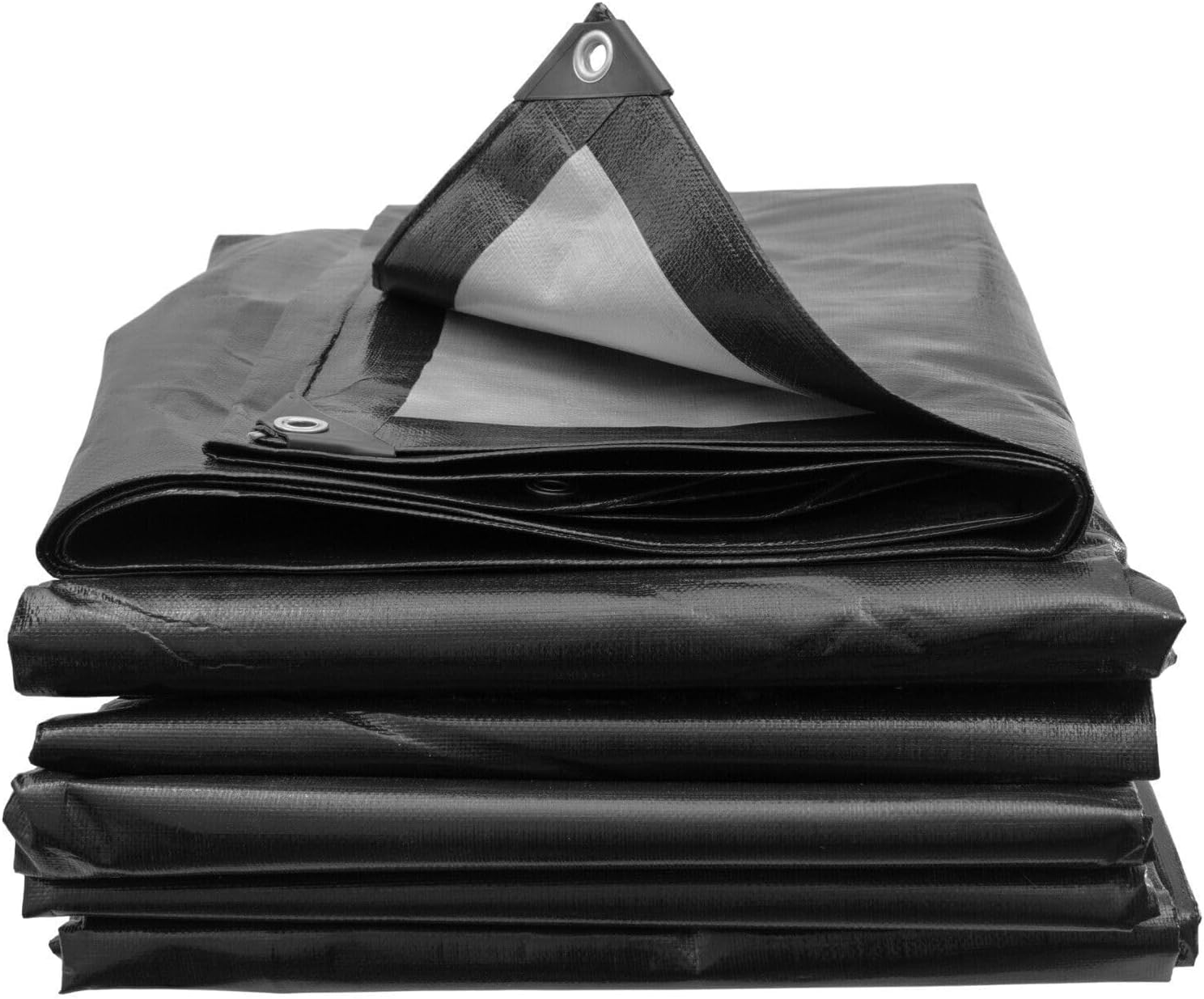 black tarpaulin