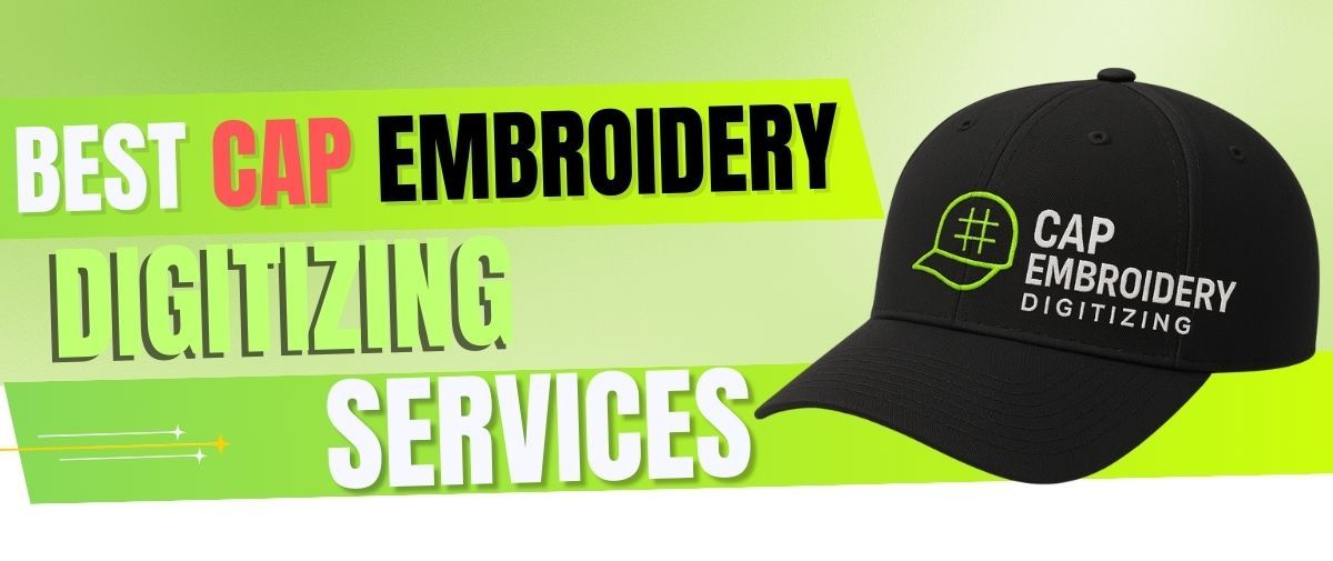 Custom cap embroidery design on a black baseball cap