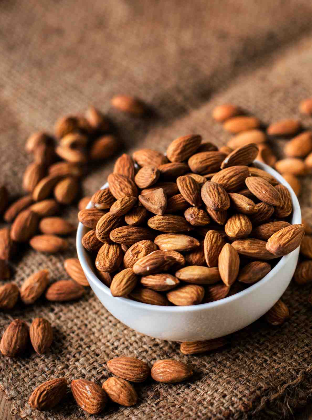 Flavoured almonds in a bowl showing healthy daily snack rich in nutrients and taste