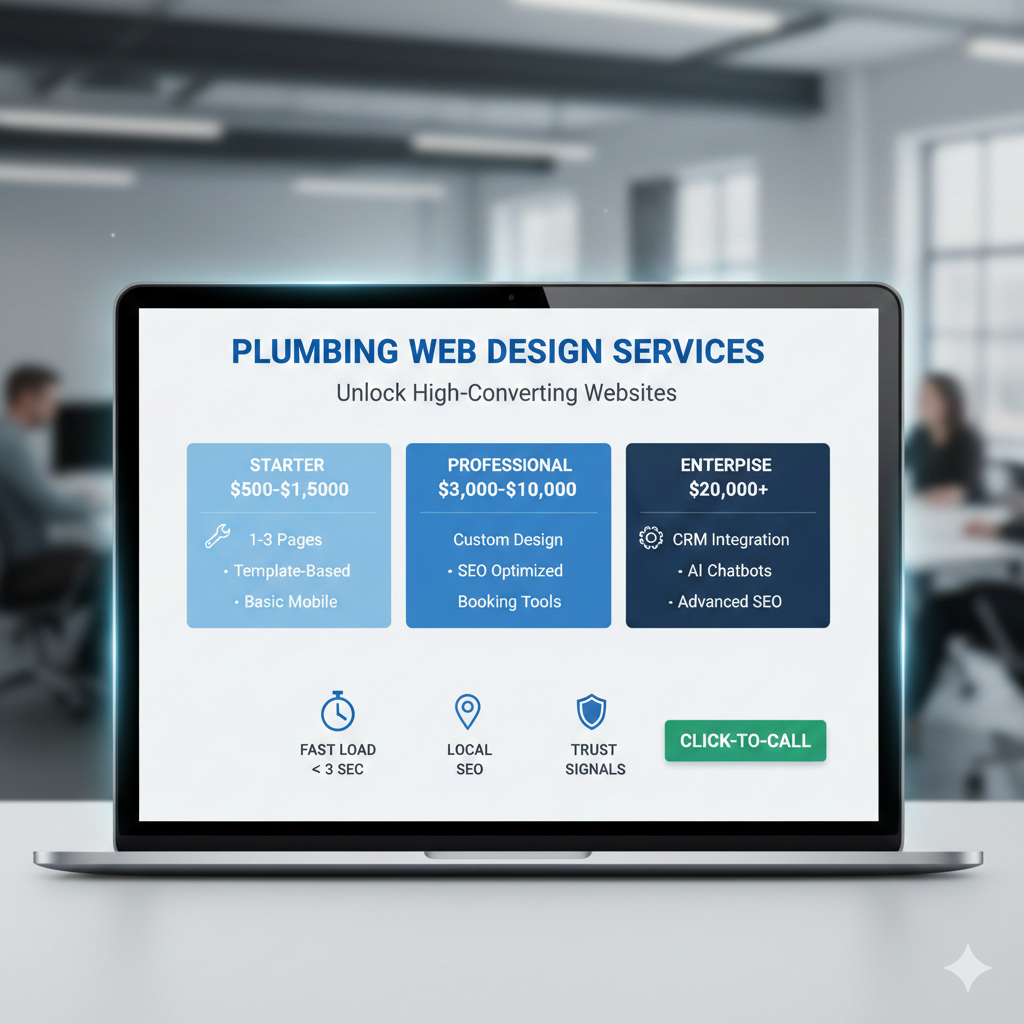 plumbing web design services cost