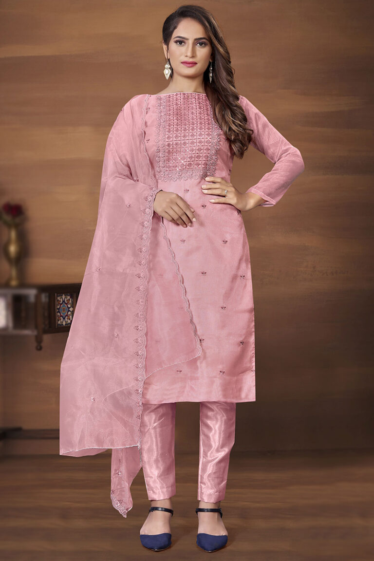 Elevate Your Style with Gulbhahar’s Pink Trouser Suit for Women