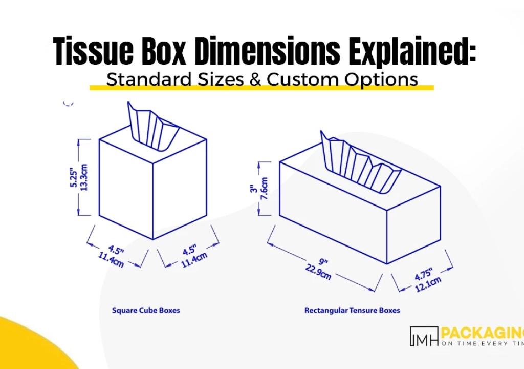 standard tissue box dimensions