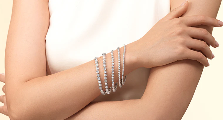 lab diamond tennis bracelet