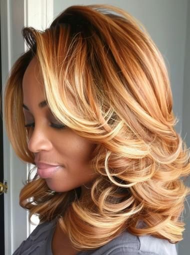 body wave lace closure wig with soft flowing waves