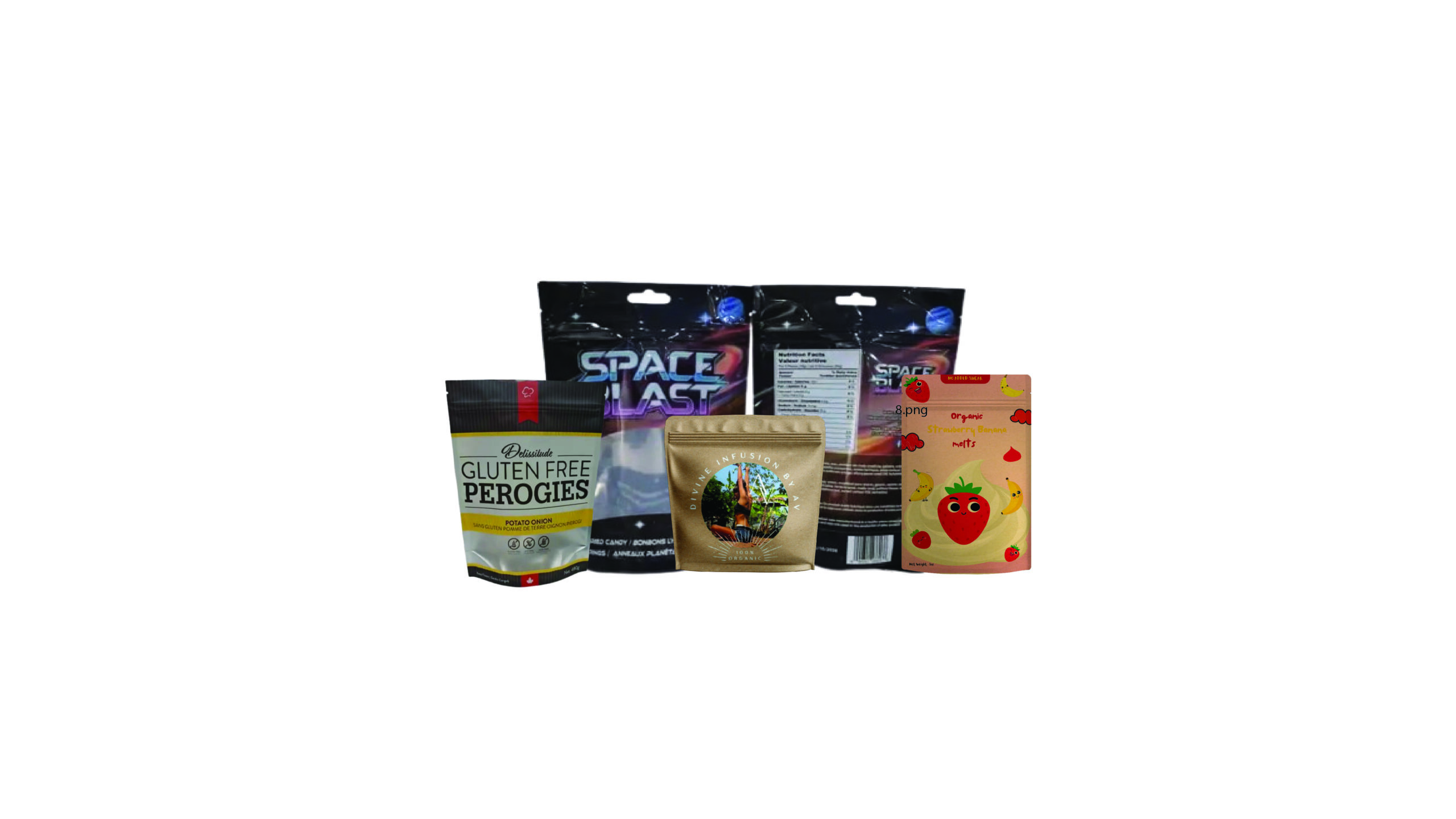 Printed Custom Mylar Foil Bags From Canada