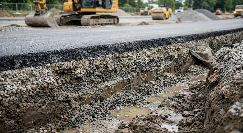 How Does Poor Drainage Affect Gravel Beneath a Construction Surface