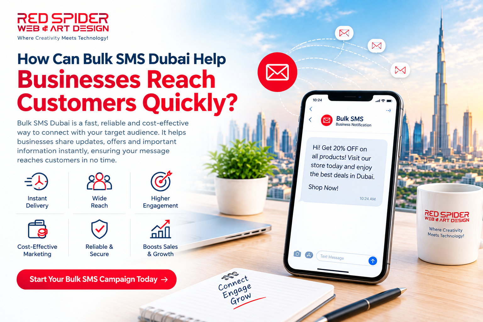 How Can Bulk SMS Dubai Help Businesses Reach Customers Quickly?